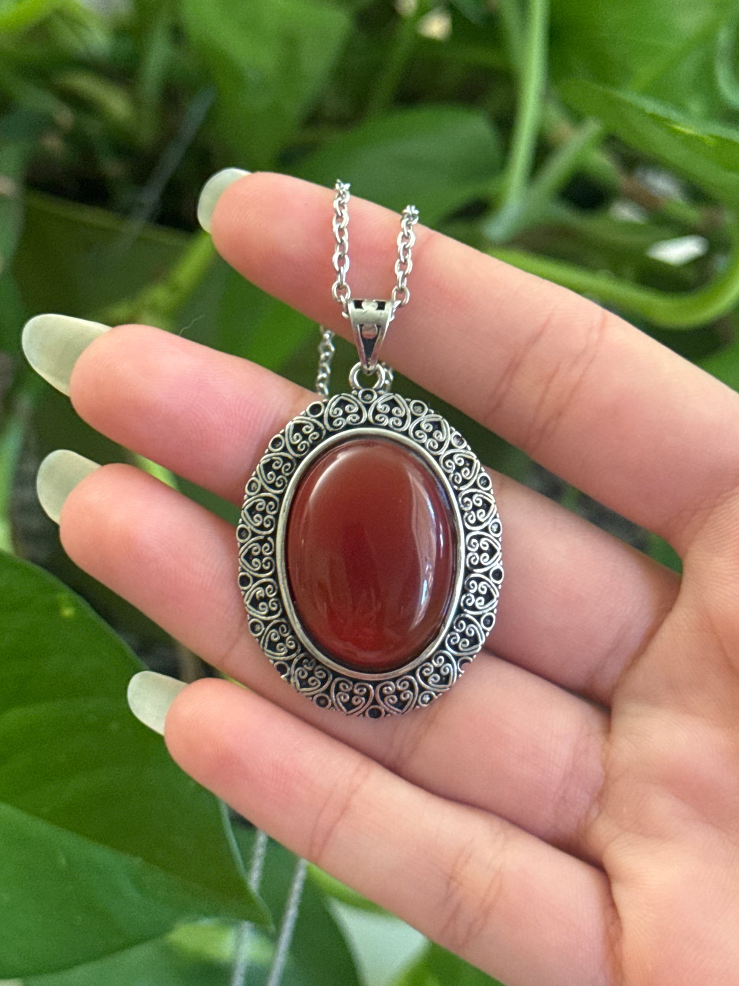 Statement Carnelian Necklace