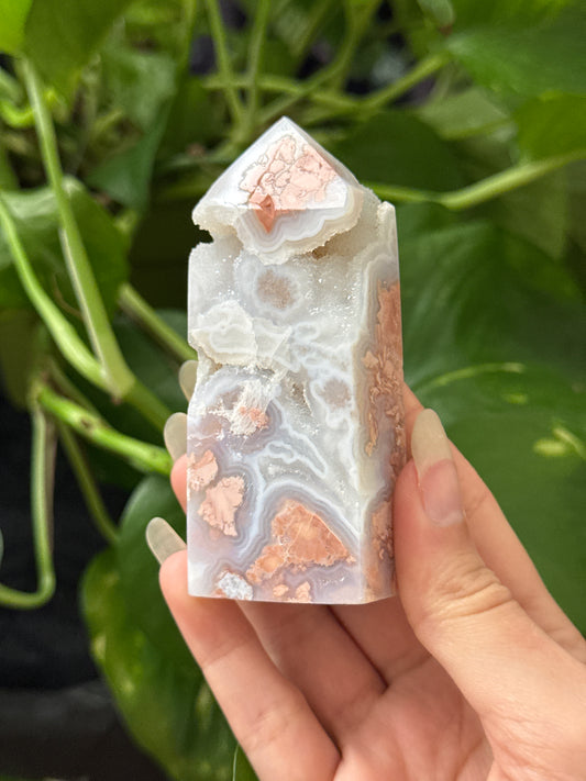 Druzy Cotton Candy Agate Tower B