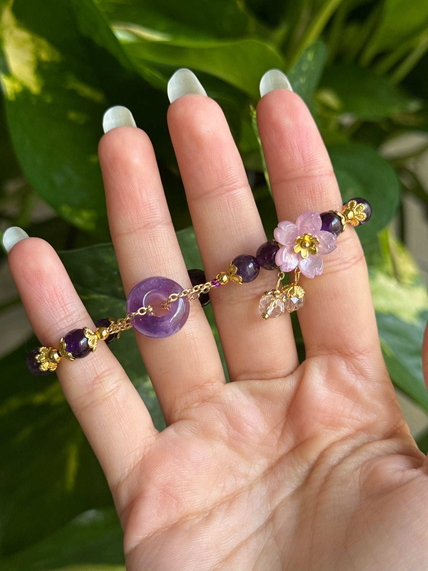 Amethyst Gold Bracelet