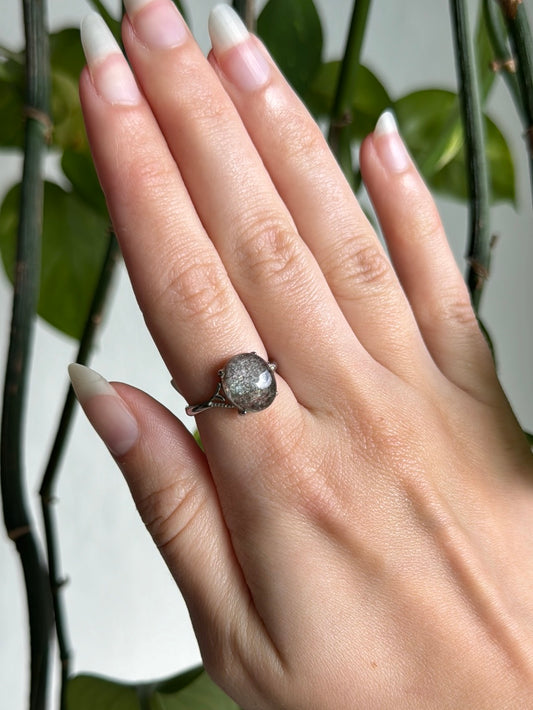 Garden Quartz Adjustable Ring B *with sparkles*