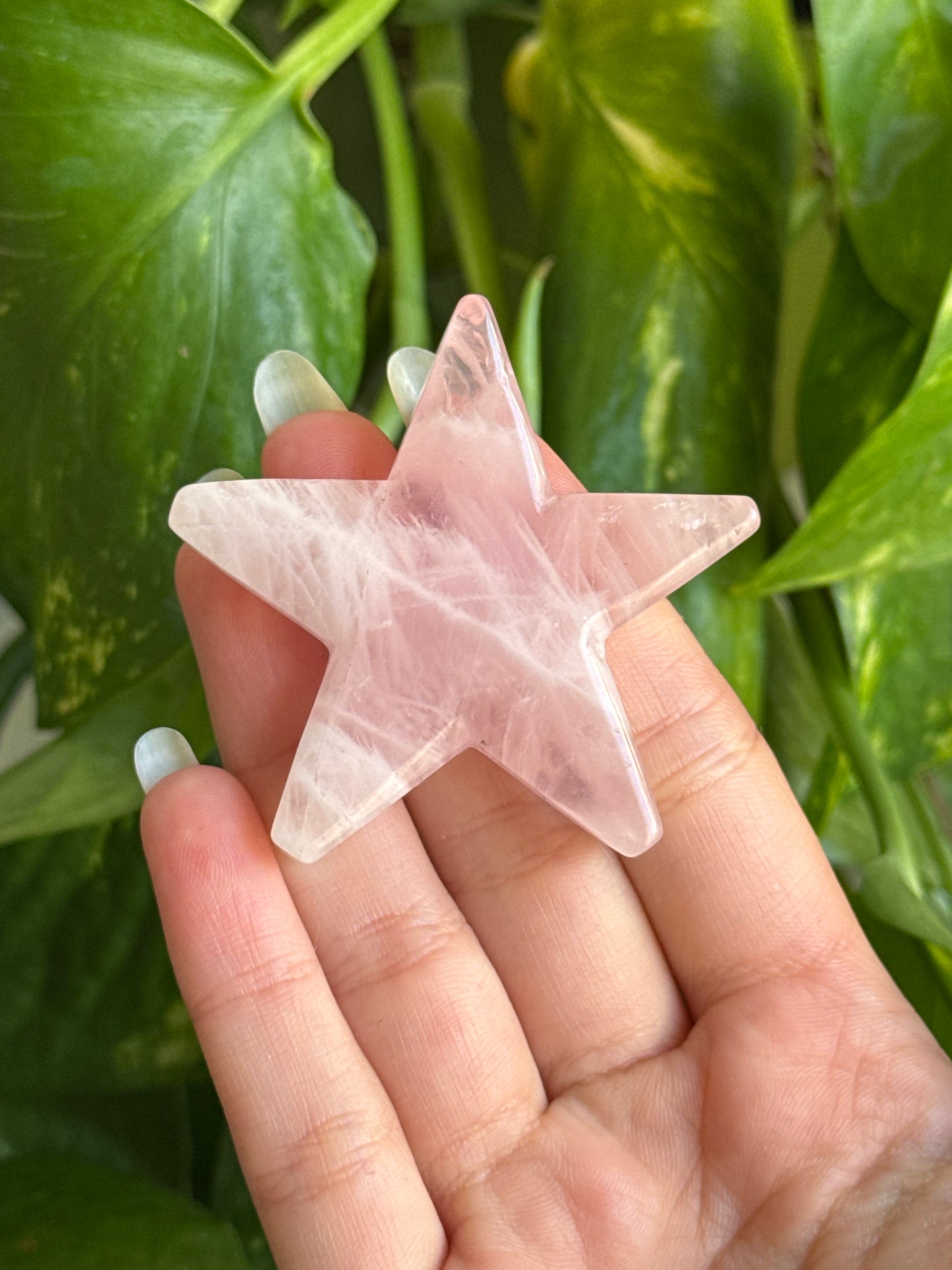 Feather Rose Quartz Star