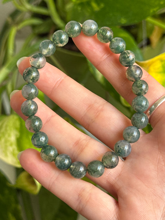 Clear Moss Agate Bracelet