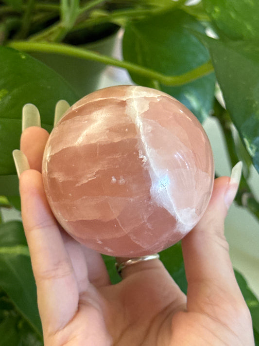 Gemmy Pink Calcite Sphere B