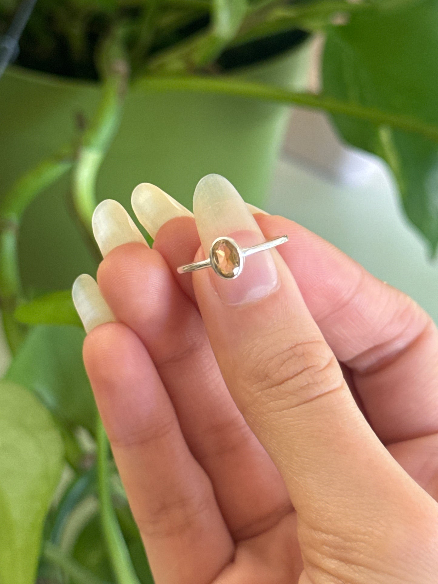 Golden Amethyst Oval Size 5.75 Ring