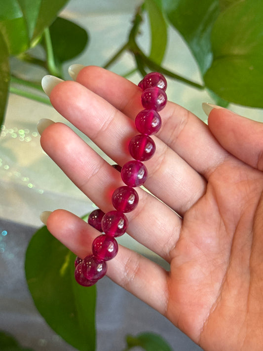 AAA Grade Star Flash Mozambique Ruby Bracelet