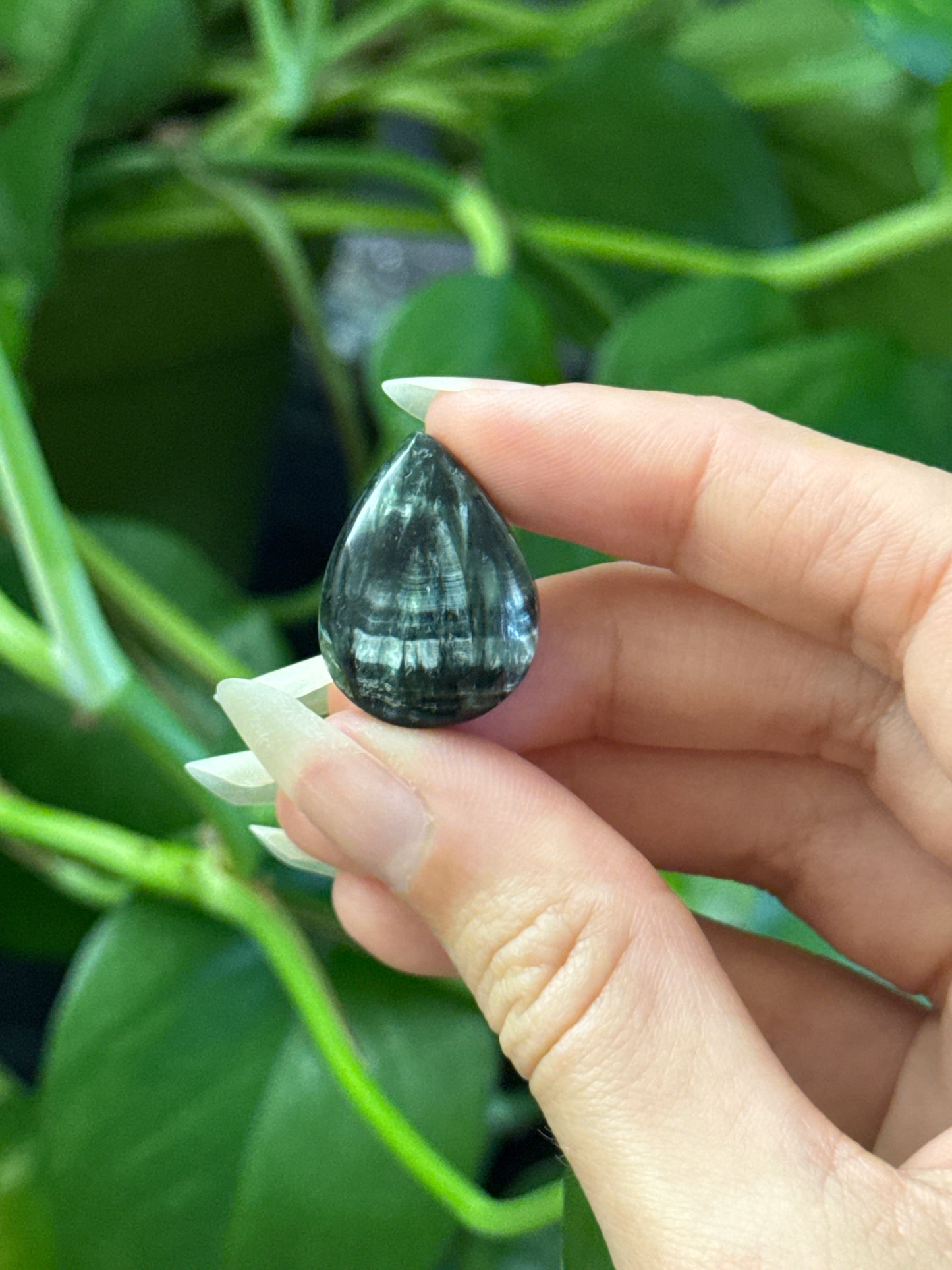 Flashy Serephanite Teardrop & Moon | You Pick