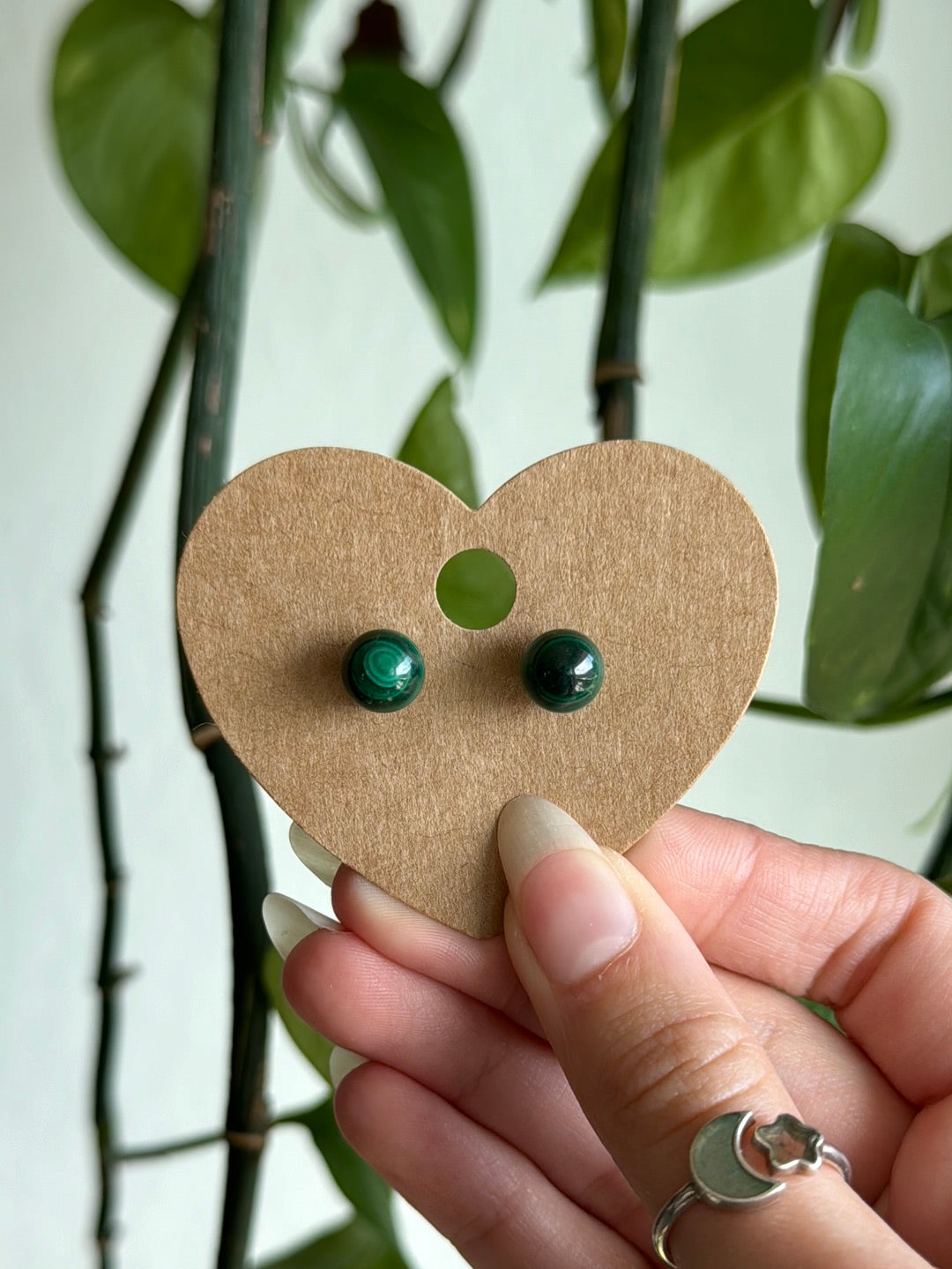 Malachite Stud Earrings