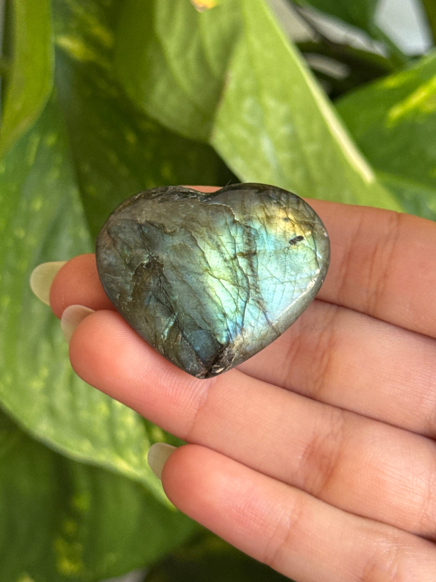 Labradorite Heart