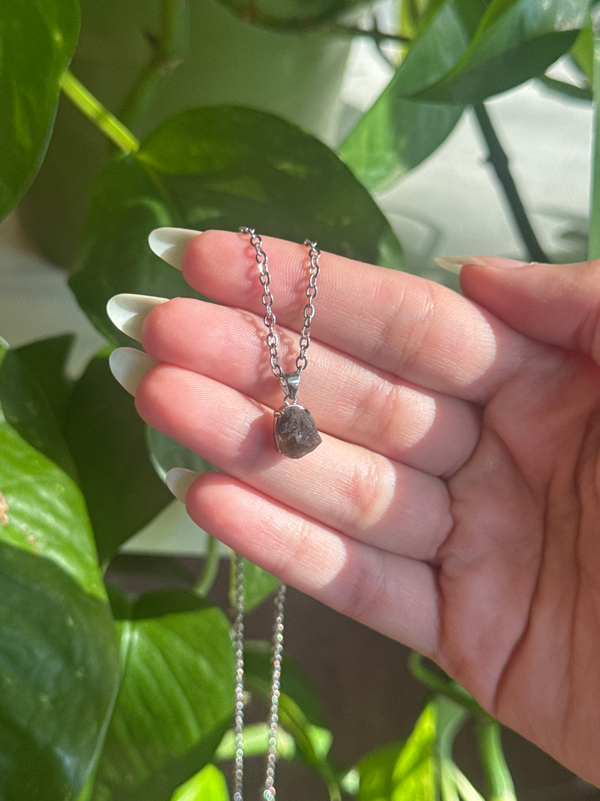 Moldavite Specimen 925 Sterling Silver Necklace