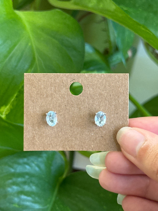 Aquamarine Stud Earrings