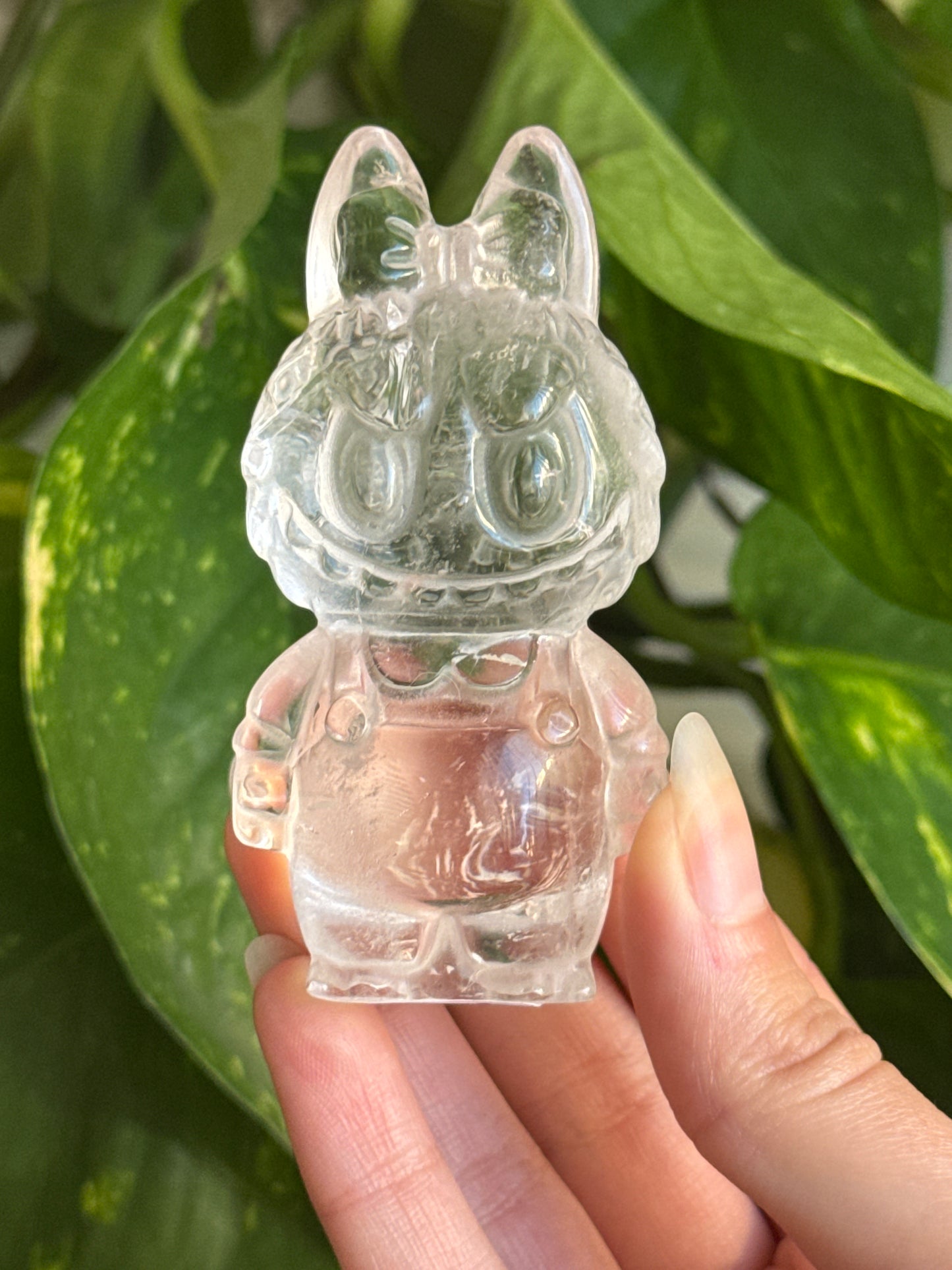 Clear Quartz Labubu