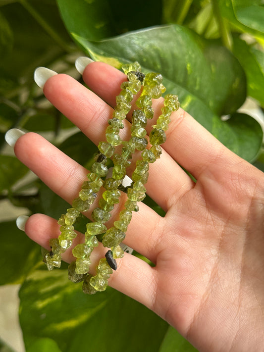 Peridot Chip Bracelet