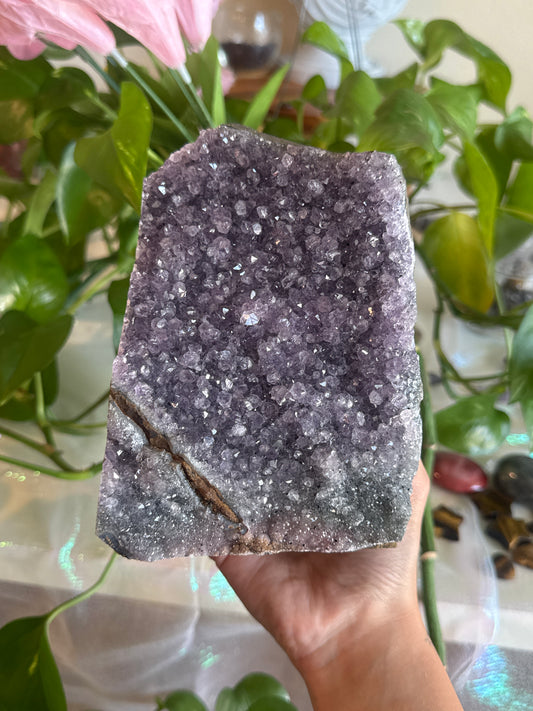 Large Galaxy Amethyst Cut Base