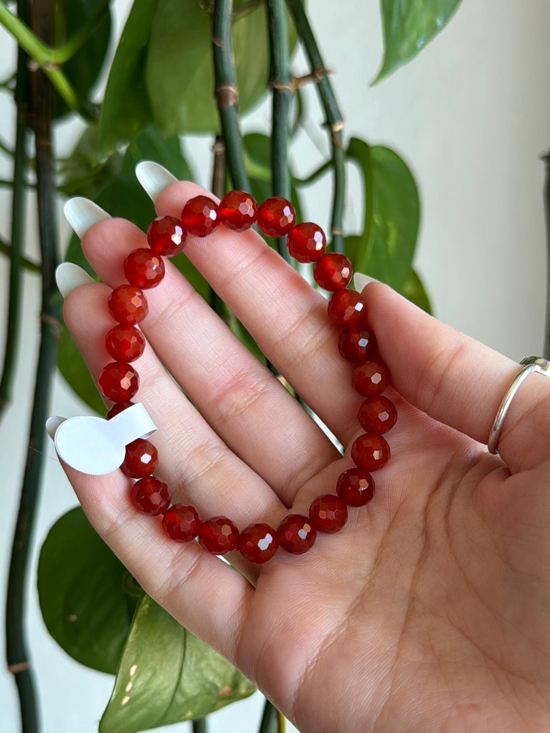 faceted carnelian bracelet