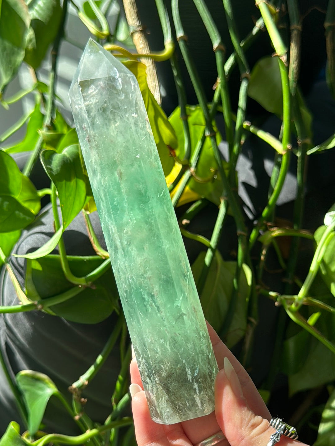 Large Fluorite Tower With Dendrites