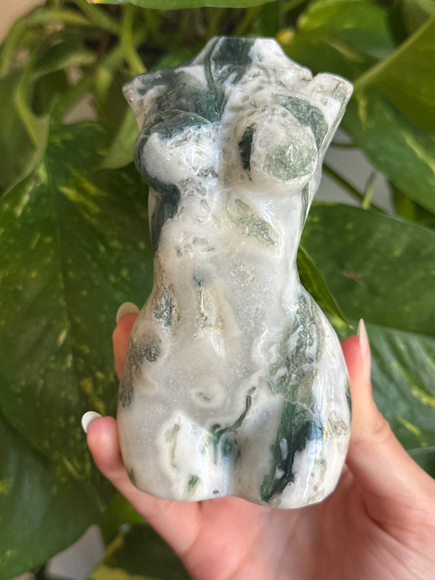 Moss Agate Goddess Body