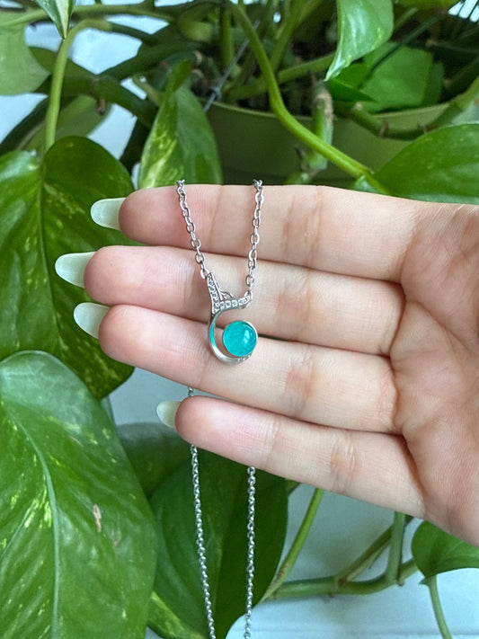 Amazonite Mermaid Tail Necklace
