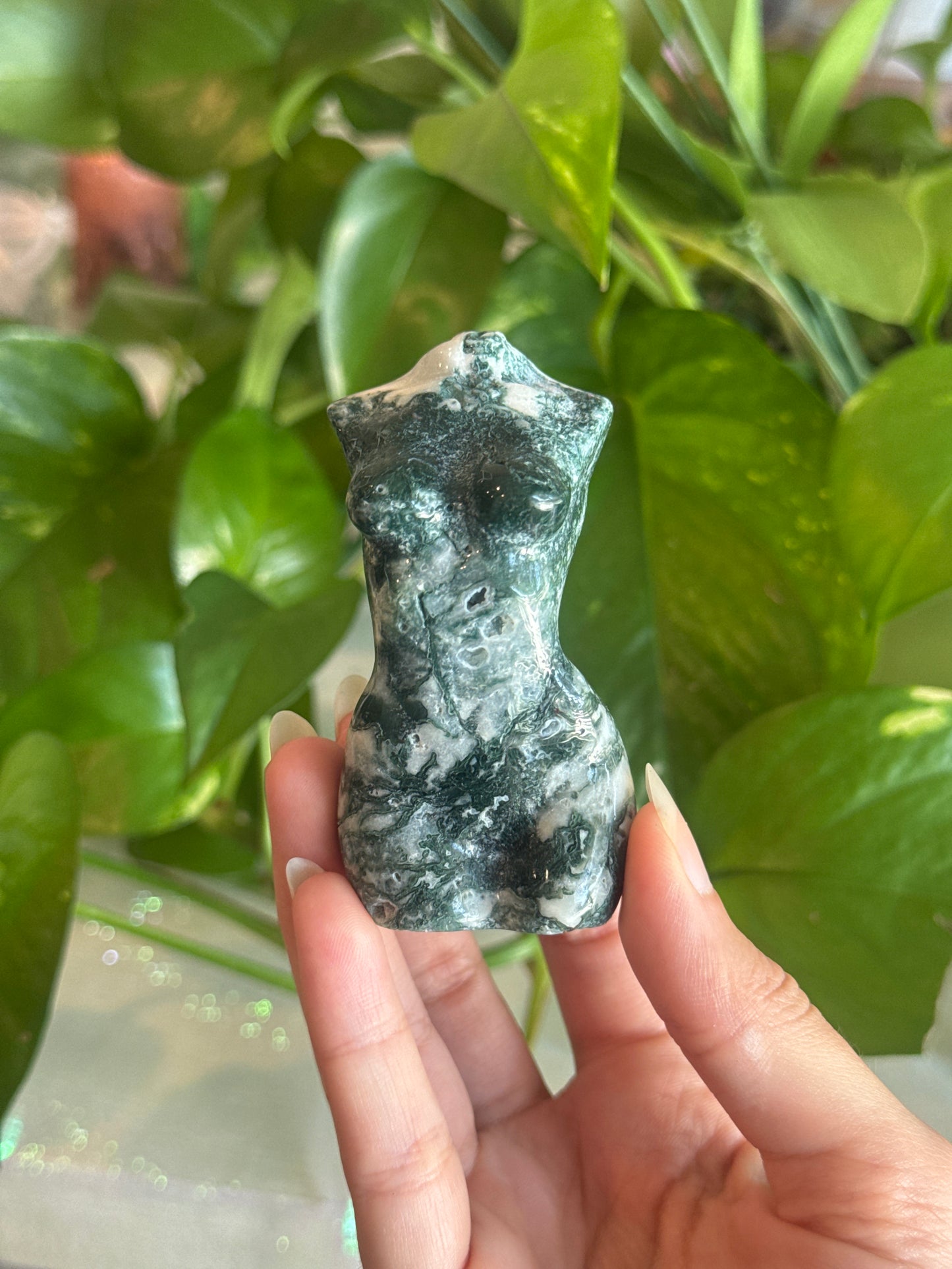 Moss Agate Goddess Body