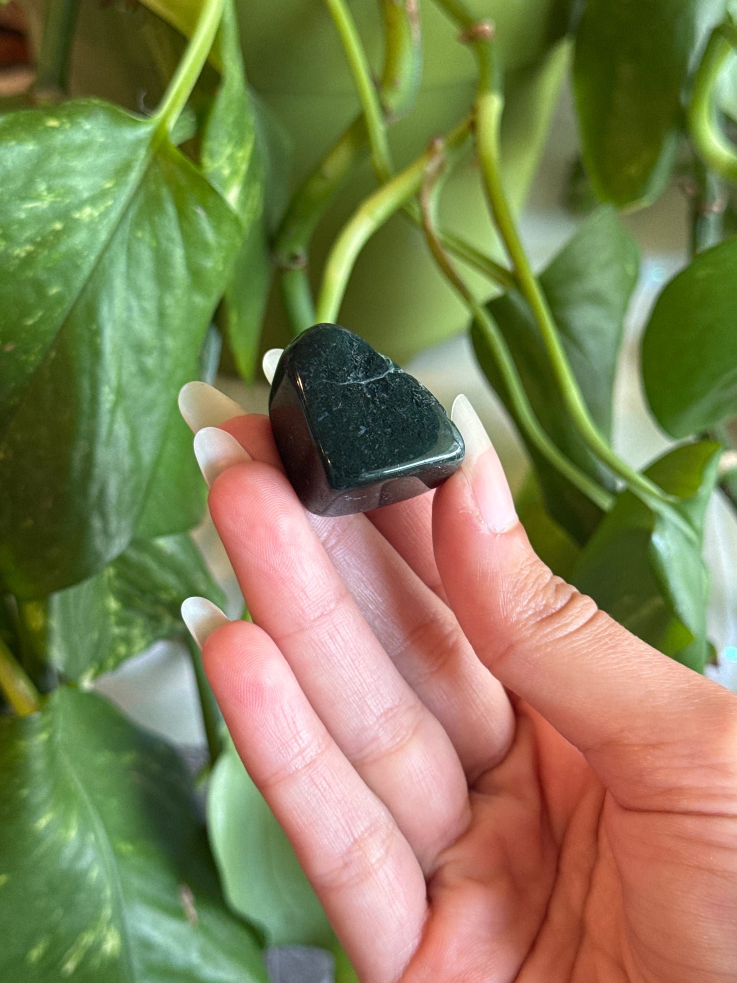 Dark Moss Agate Tumble
