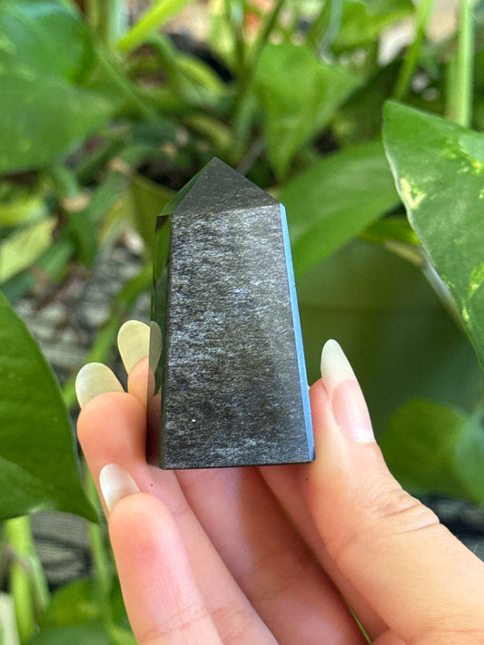 Super Sparkly Gold Sheen Obsidian Tower C *see vid for flash*