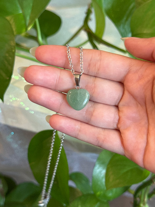 Green Aventurine Heart Necklace