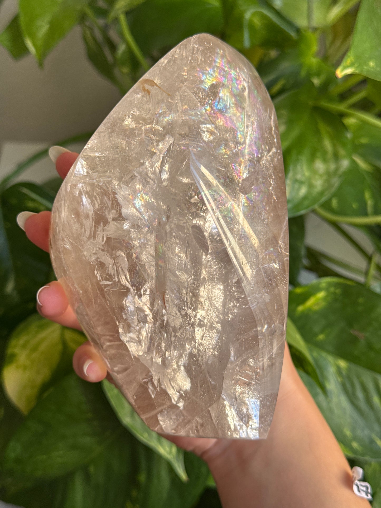 XL Rainbow Clear Quartz Freeform