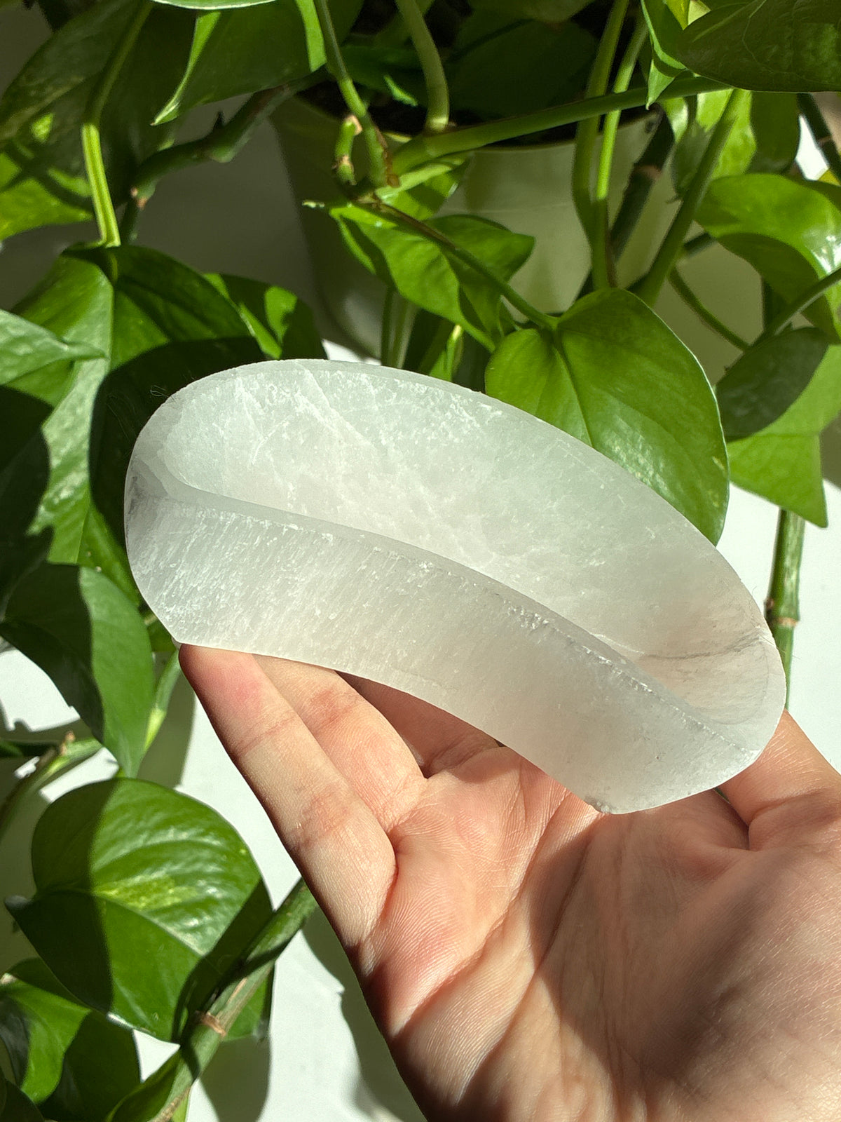 Selenite Crescent Moon Bowl
