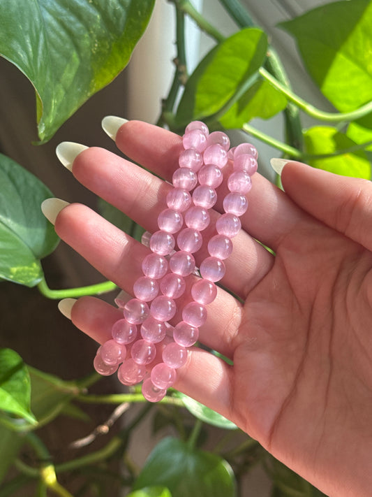 Pink Cats Eye Bracelet