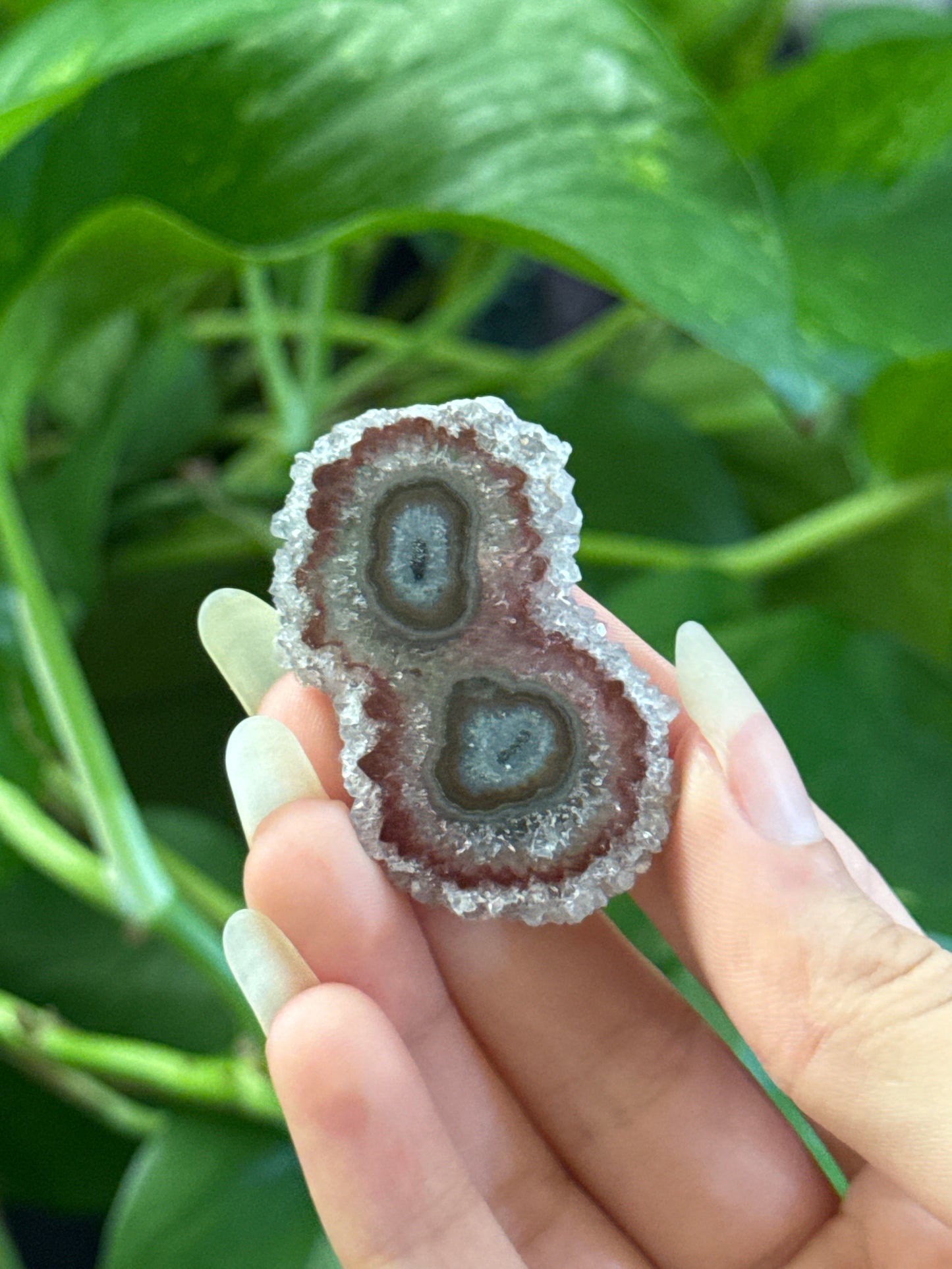 Rare “Figure 8” Red Amethyst Stalactite