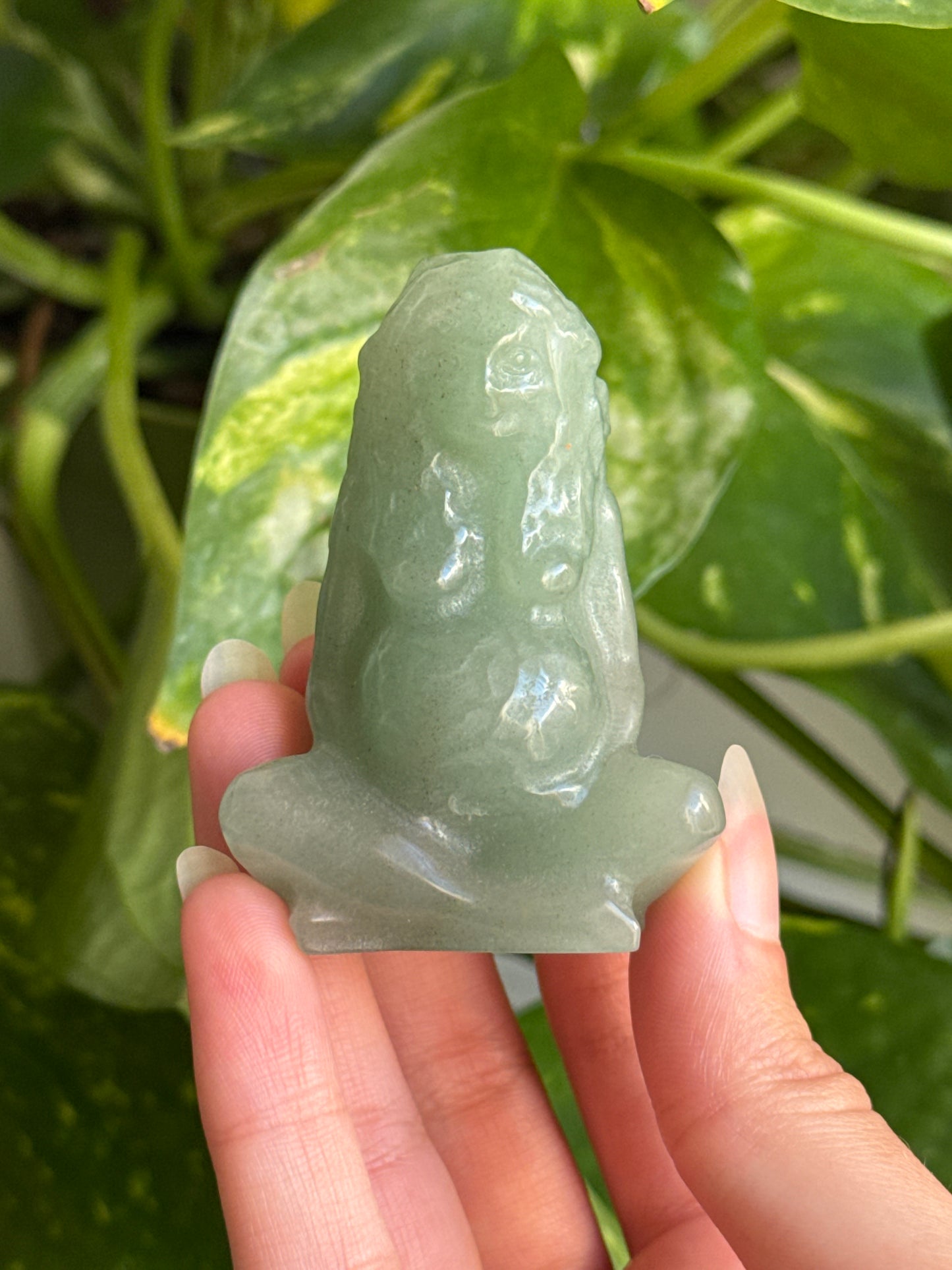 Green Aventurine Gaia Carving