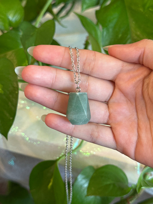 Green Aventurine Freeform Necklace