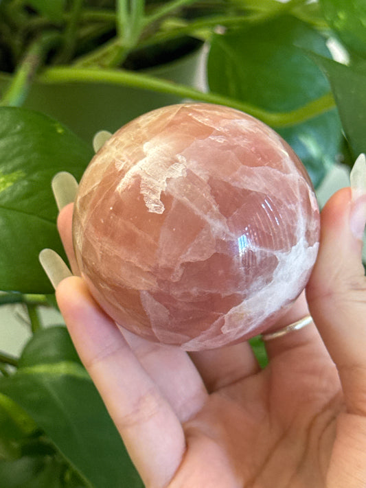 Gemmy Pink Calcite Sphere A