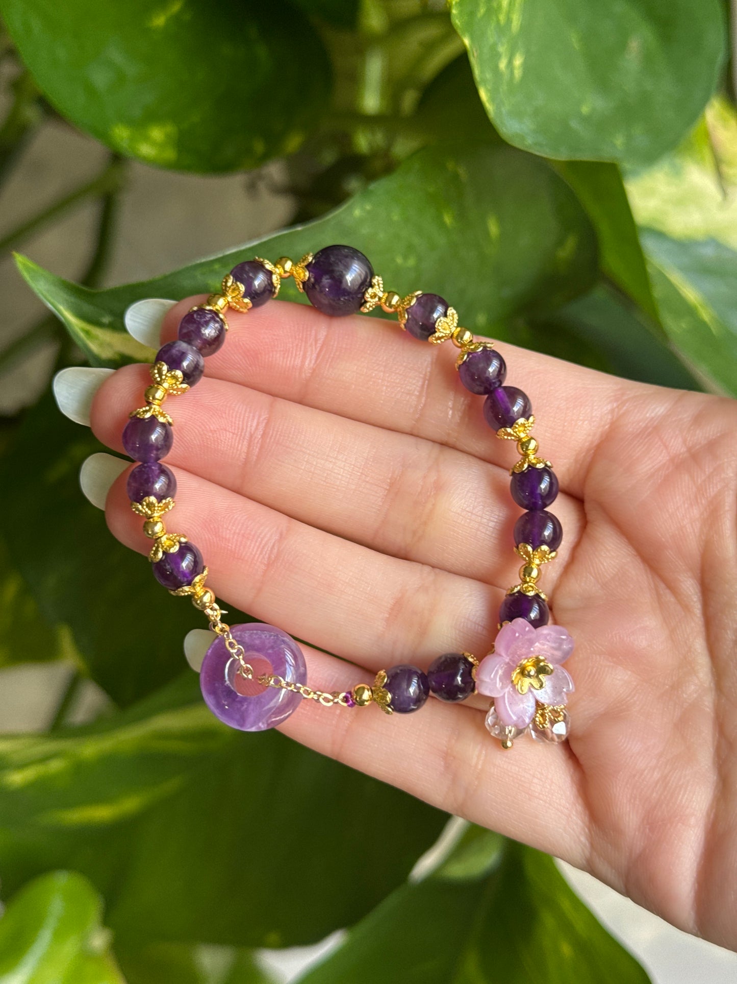 Amethyst Gold Bracelet