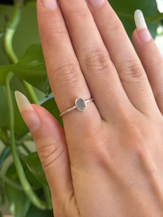 Labradorite Oval Size 6 Ring