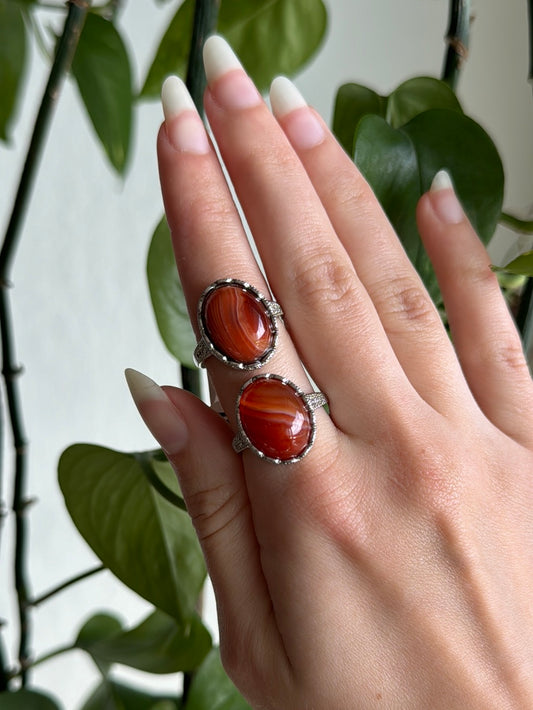 Carnelian Adjustable Ring