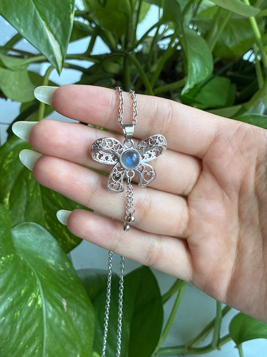 Labradorite Bow Necklace