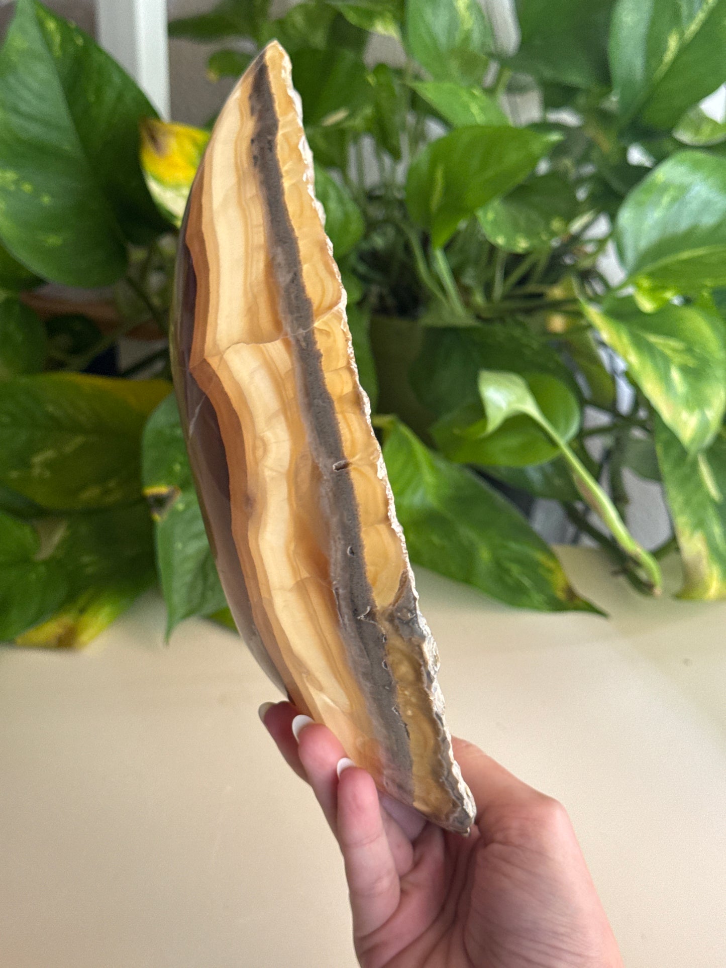 Large Chocolate Calcite Bowl B