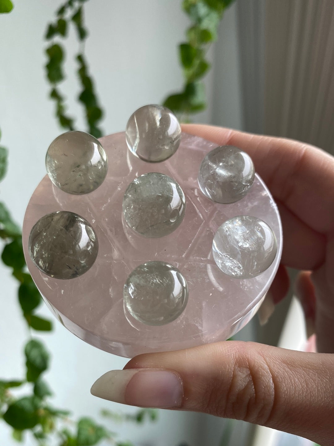 Rose Quartz Mini Sphere Stand