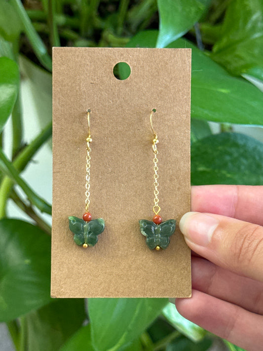 Jade Butterfly Earrings