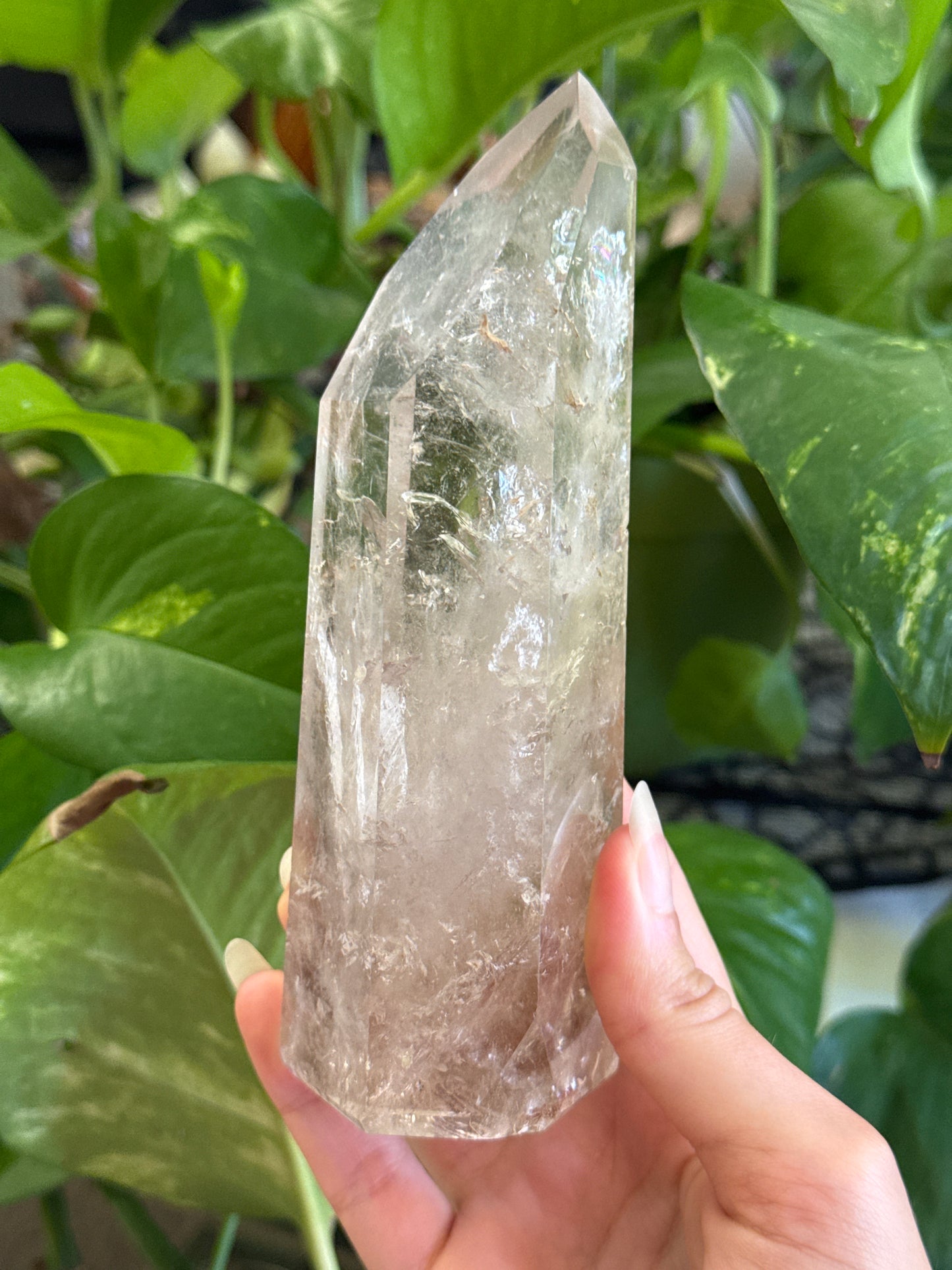 Light Smoky Quartz Brazilian Tower
