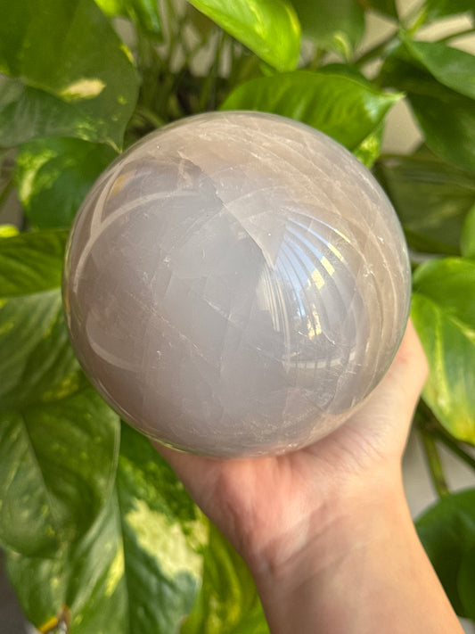 Large Blue Rose Quartz Sphere 105mm