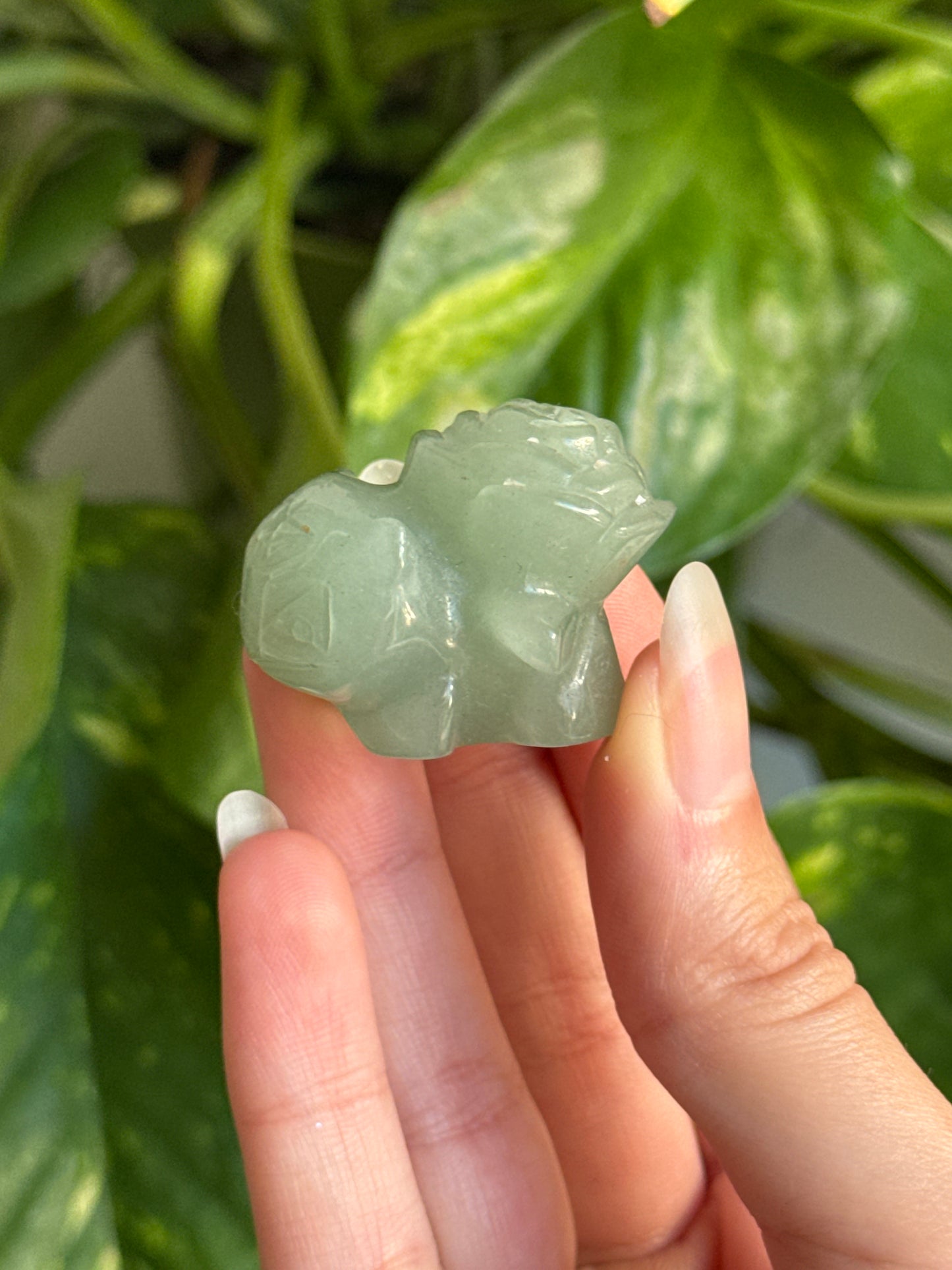 Green Aventurine Rose Bulbasaur