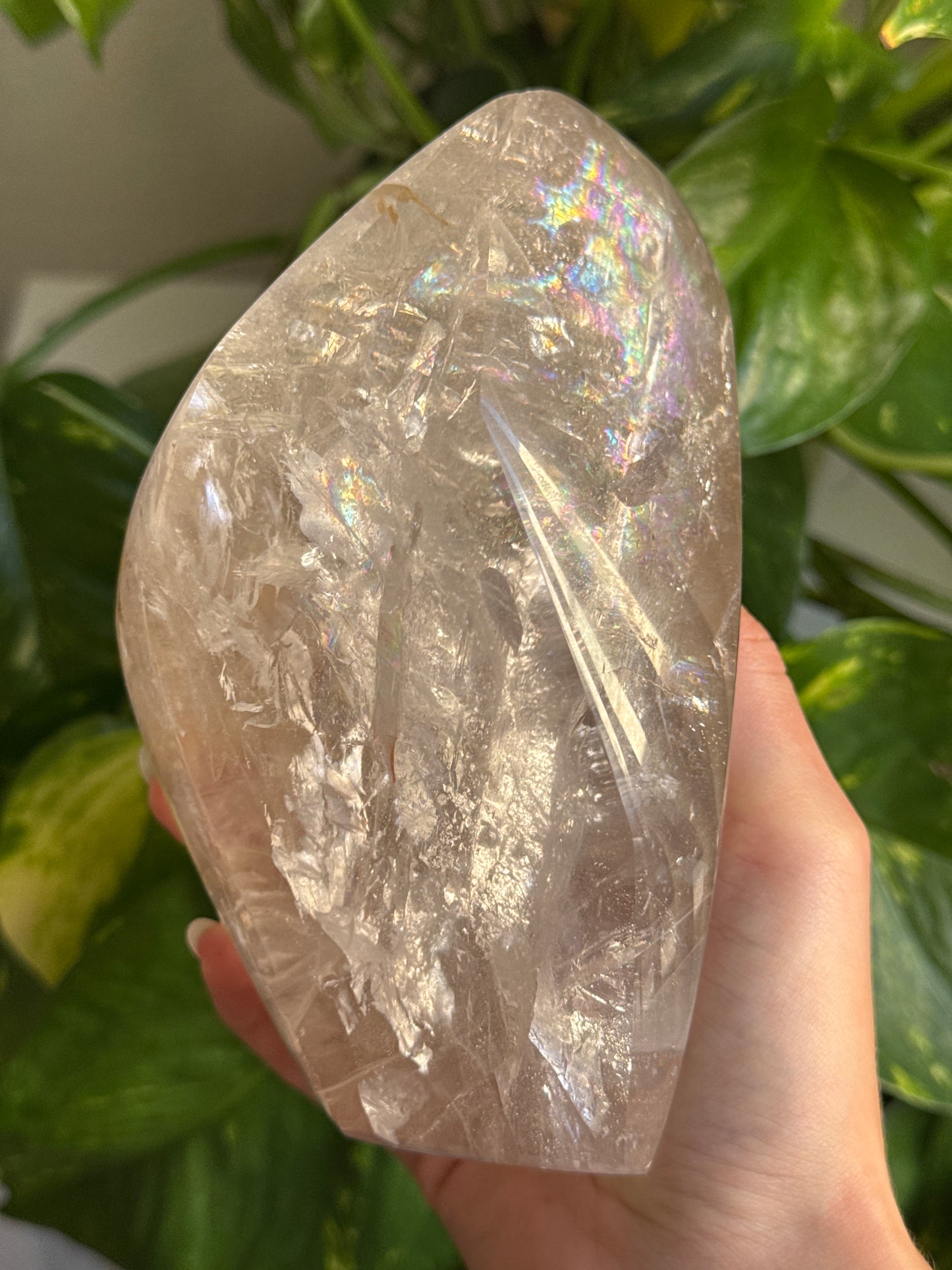 XL Rainbow Clear Quartz Freeform