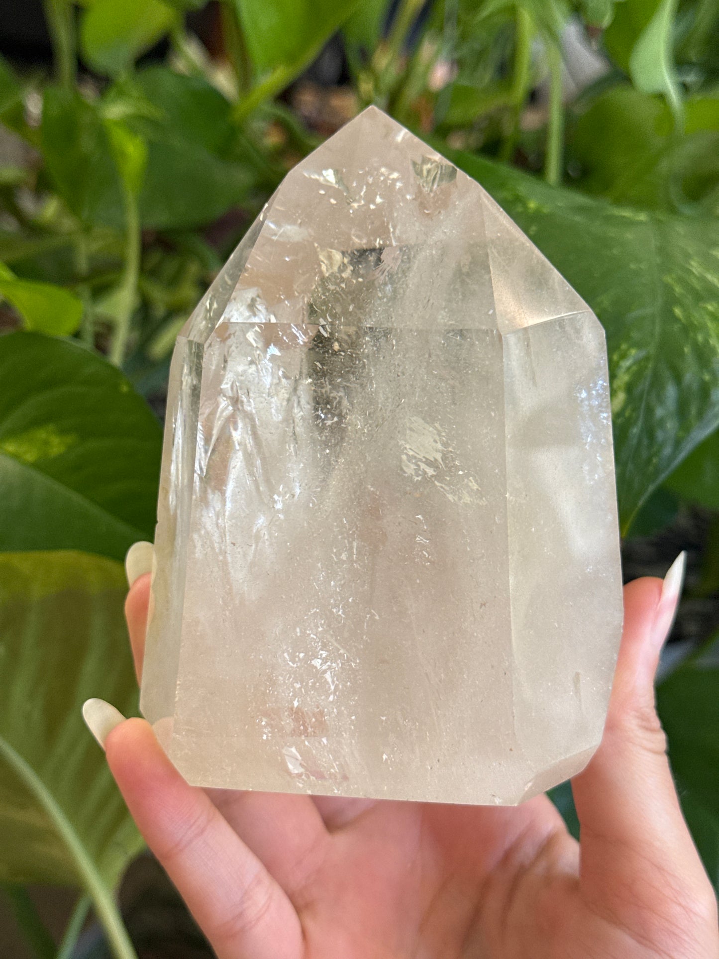 Rainbow Clear Quartz Chubby Brazilian Tower