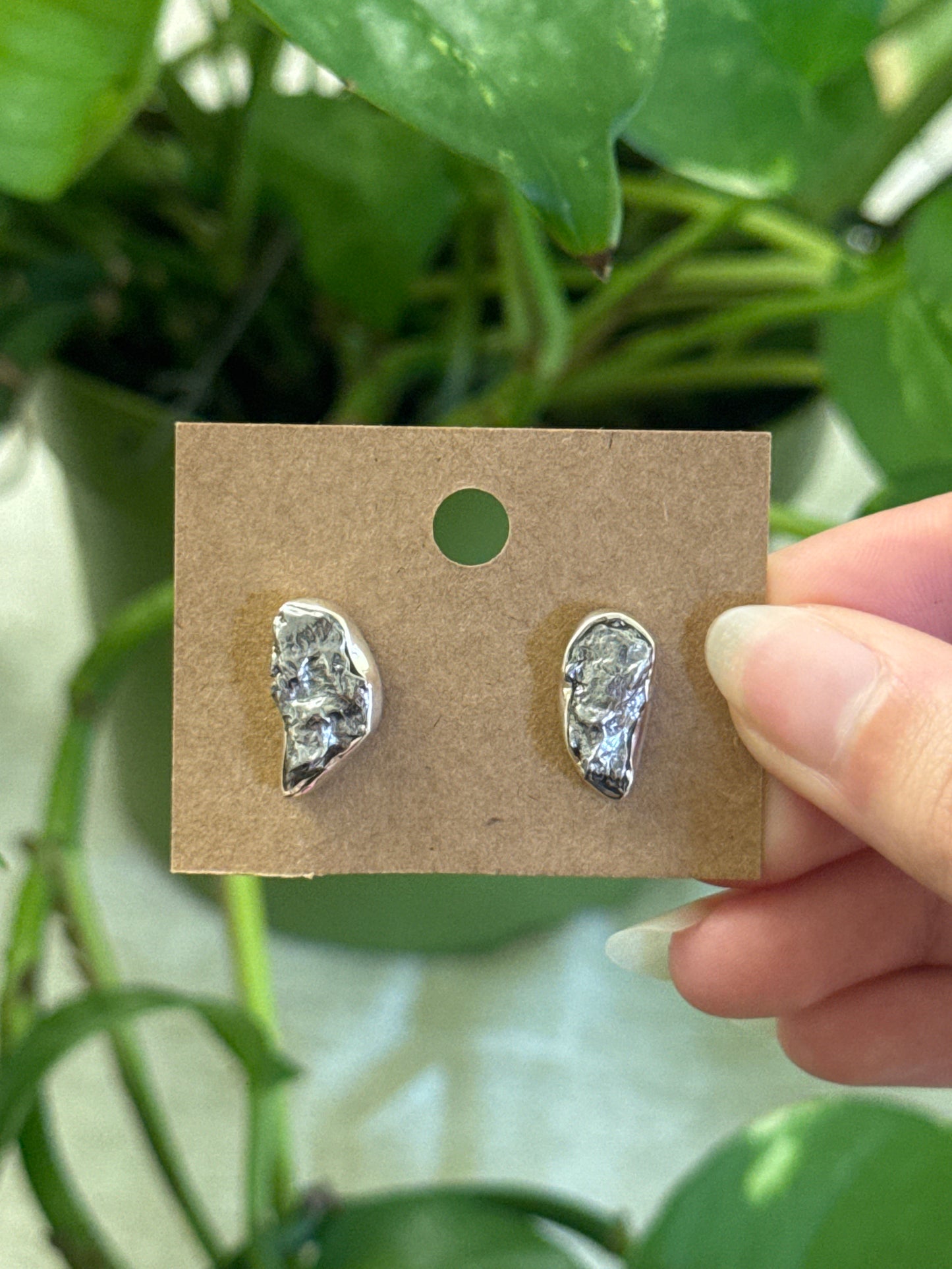 Meteorite Stud 925 Sterling Silver Earring | You Pick