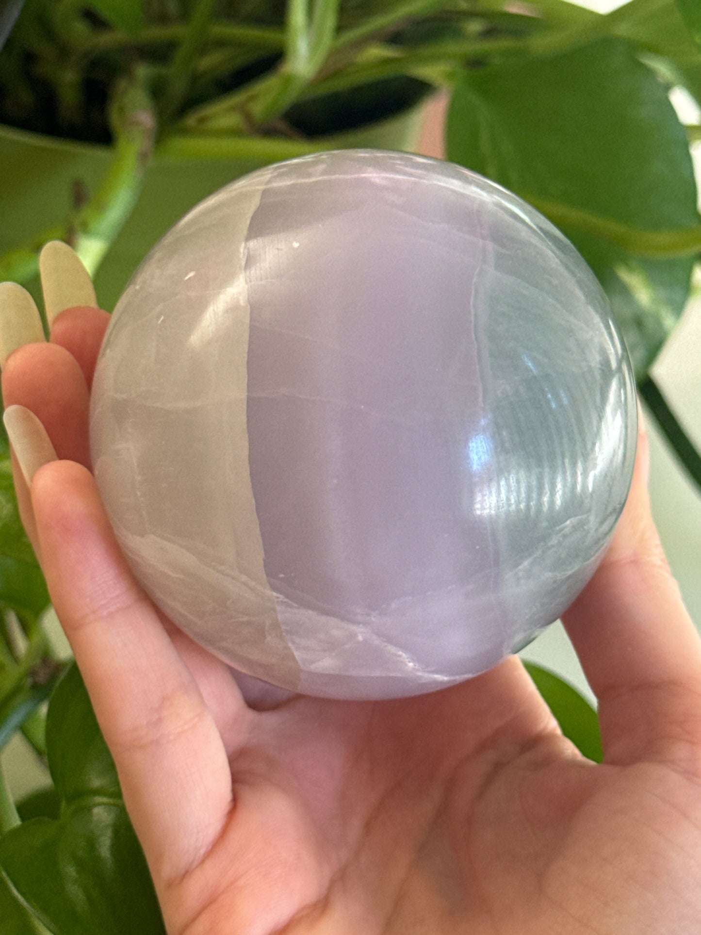 Dreamy Large Yttrium Fluorite Sphere