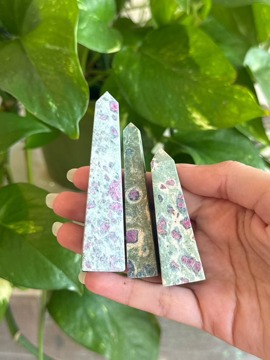 Ruby in Fuchsite Obelisks | You Pick