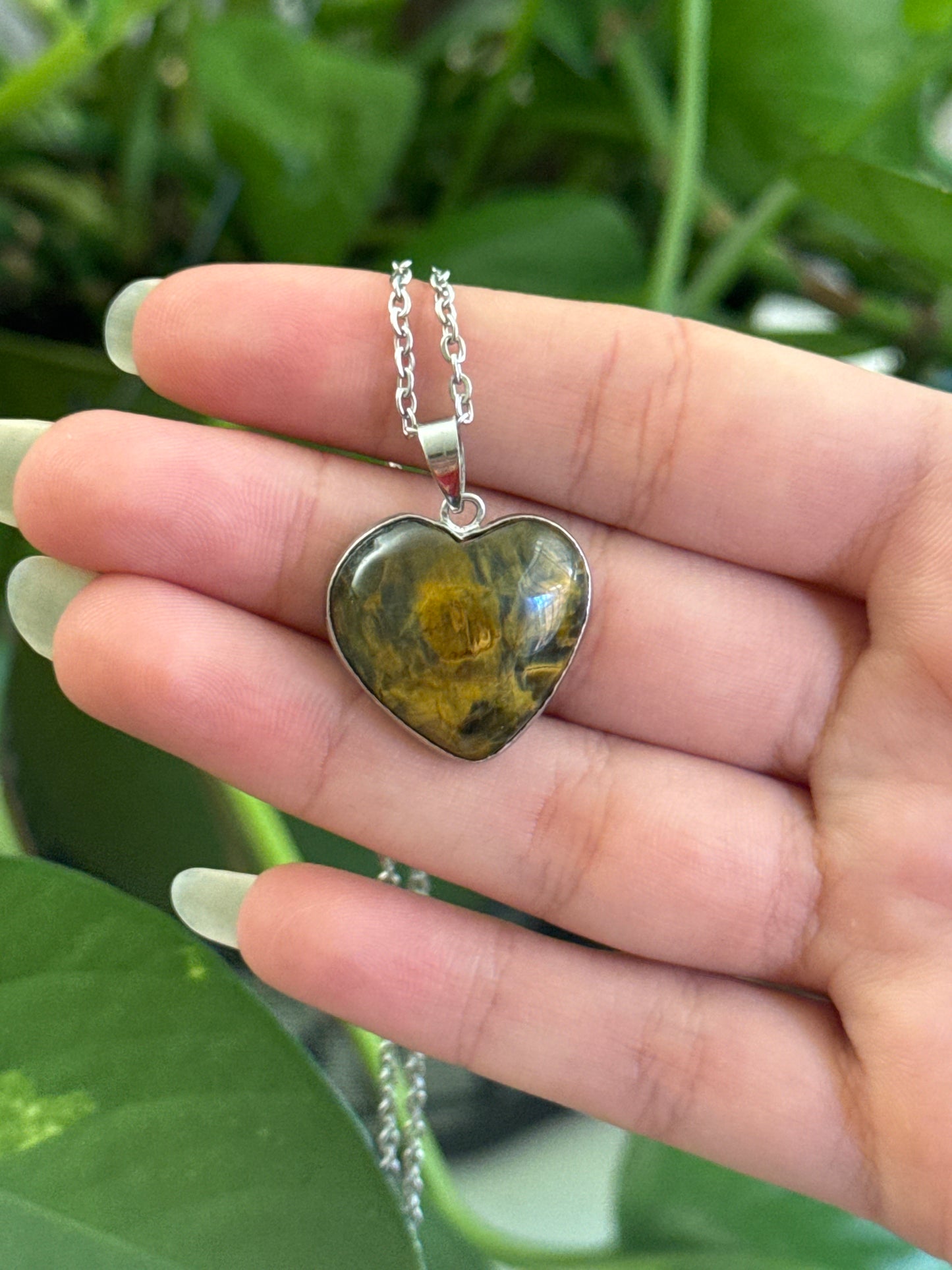 Pietersite Heart Necklace