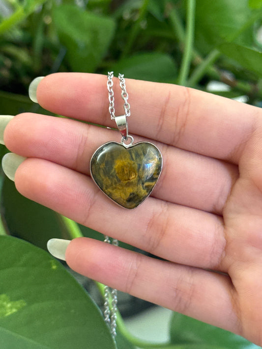 Pietersite Heart Necklace