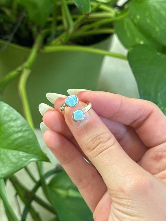 Larimar Double Sized Ring *semi adjustable*